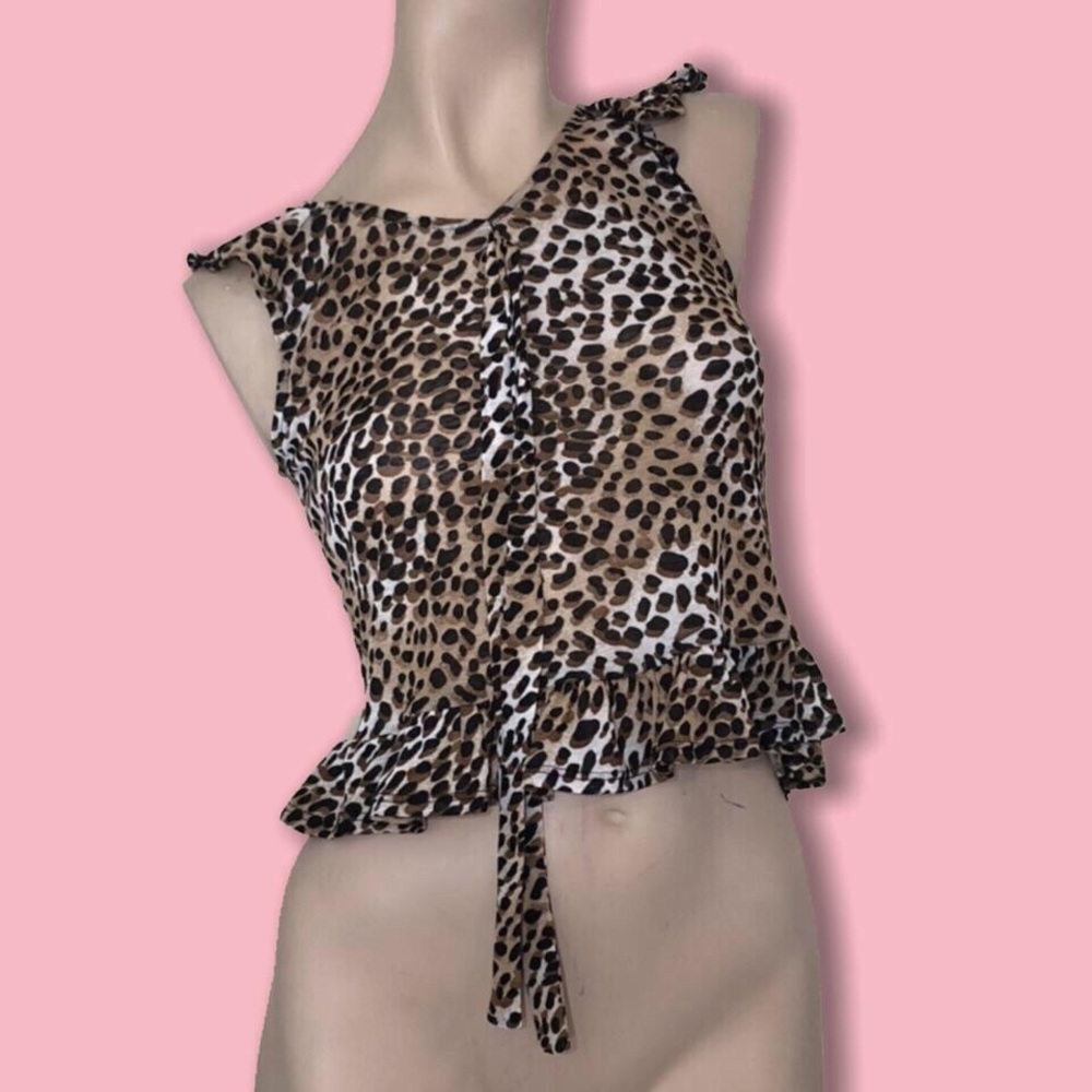 Y2K Cheetah print fitted cami